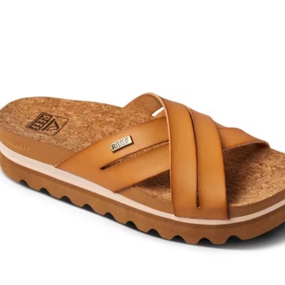 Reef Cushion Bloom Hi Slide Sandal- Natural - Picture 1 of 7
